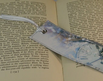 Braille Bookmark, Unique Bookmark, Clock Bookmark, Imagine Bookmark, Art Bookmark, Clock Gear Bookmark, Braille Gift, Fabric Bookmark