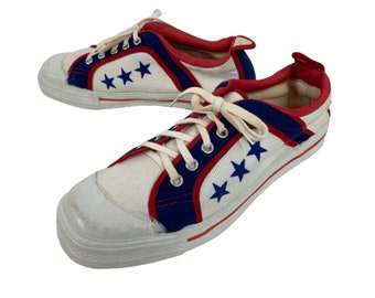 1960s / 70s vintage Sneakers USA  / tennis shoes / MOD / America / Stars and stripes / RARE