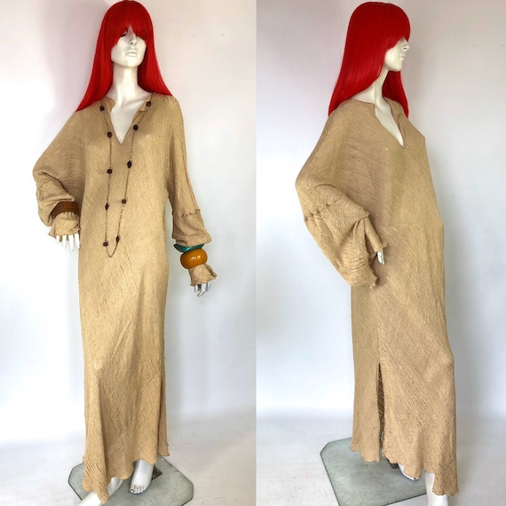 Vintage Shi by Shayesteh Nazemi Raw Silk Kaftan Dr