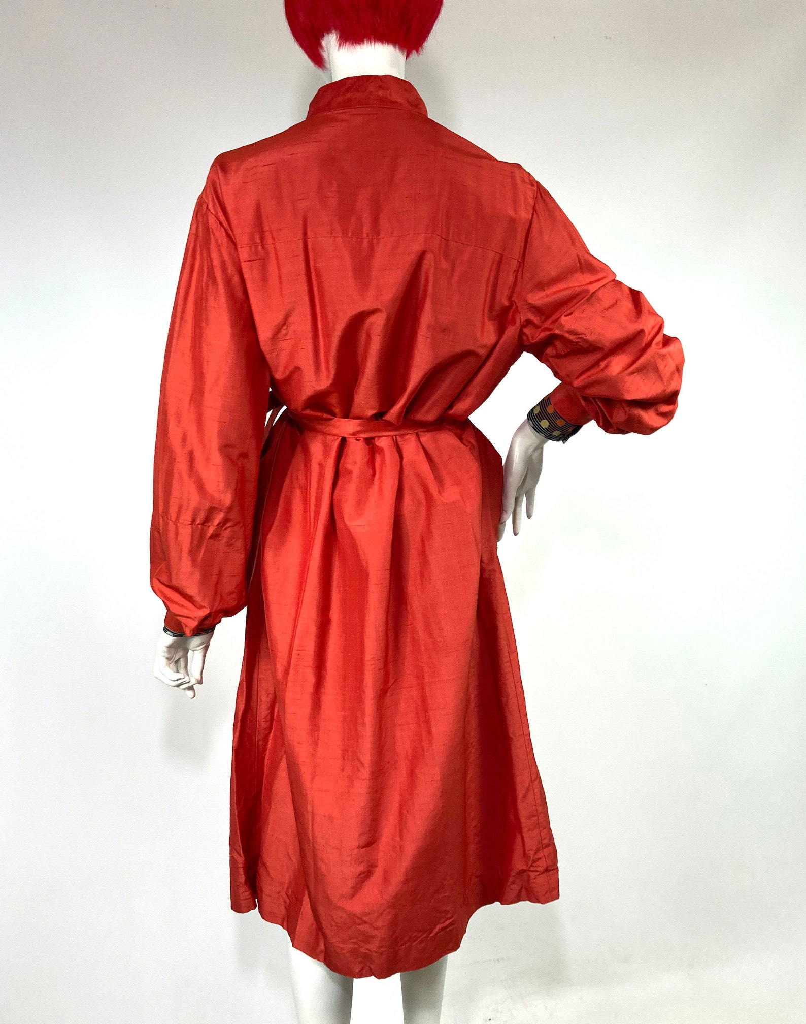 1960s vintage raw silk house coat / long dress / spring jacket Etsy