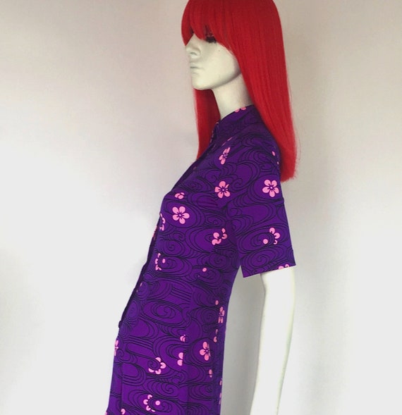 Graphic 1970s Hanae Mori Floral Print Jersey Pant & Top Set