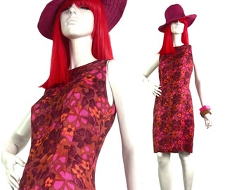 1960er Vintage psychedelisches Mod Minikleid / Twiggy / Dollybird / 70er Hippie