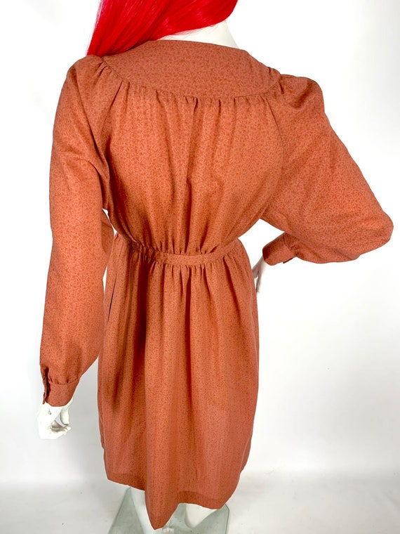 Cacharel 1970s wool midi shirt smock dress / Cott… - image 2