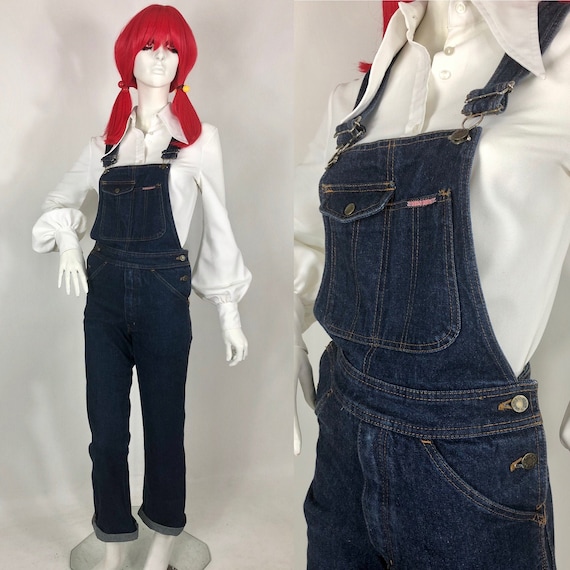 Vintage 1970s denim indigo 'Jean Jeanie' overall d