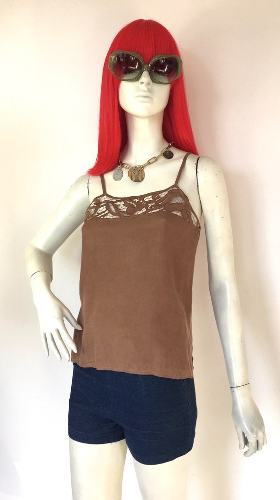 Vintage Gucci 1970s linen camisole top // Boho //… - image 6