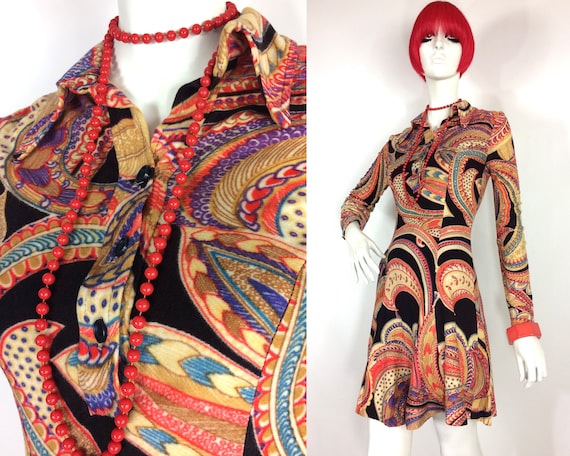 1960s vintage paisley psychedelic Louis Caring MOD