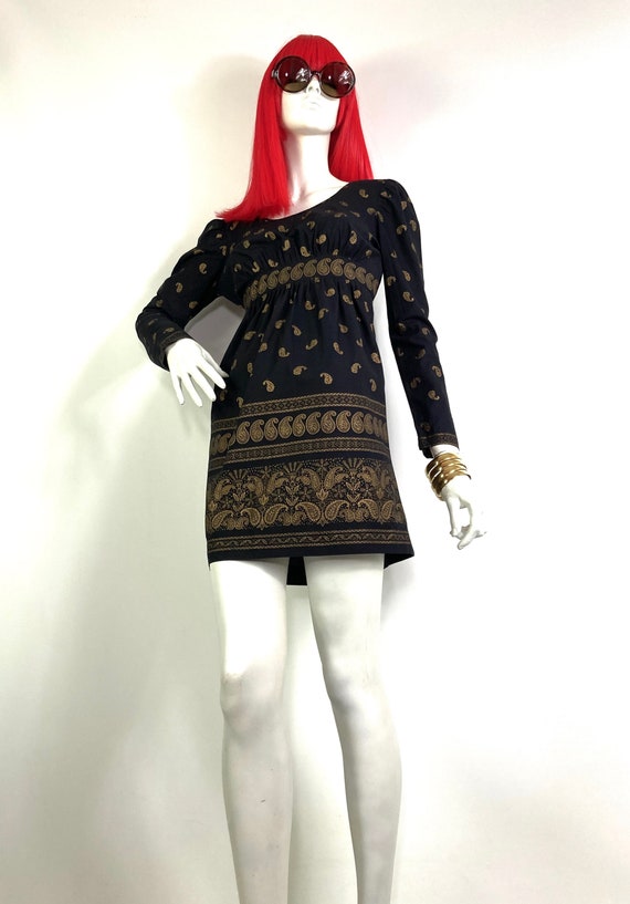 Miss Impact 1960s Indian Cotton mini dress / bloc… - image 5