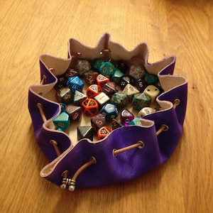 Custodia in pelle / custodia per dadi Dungeons and Dragons, LARP