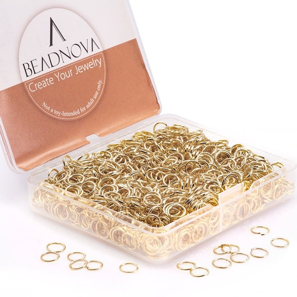22K Gold Plated Open Jump Rings 4mm 21 Gauge (100 pcs