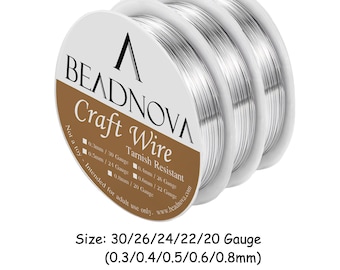 Silver Plated Coated Color Round Copper Wire Solid Bare 20/22/24/26/30 Gauge Line Beading Craft Dead Soft Spool For Jewelry Making 0.3-0.8mm