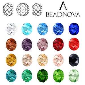 Cuentas de cristal briolette facetadas de 4/6/8 mm para joyería clásica DIY, sueltas, de BEADNOVA #5040