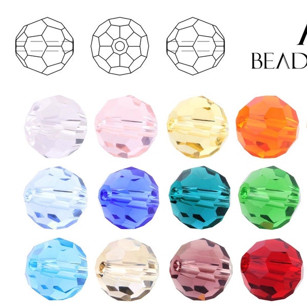 3/4/6/8/10mm Faceted Beads Classic Round Crystal Glass Beads Fashion Jewelry Beads Findings Charm Beads #5000