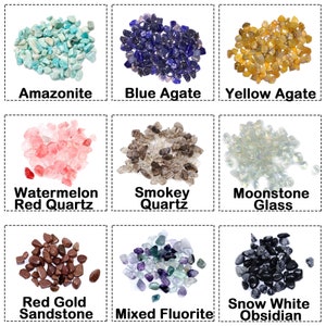 Undrilled Natural Gemstone Crystal Chips NO Hole Semi Tumbled Chips Beads Irregular Loose Nugget Beads Findings for DIY Jewelry Making Bulk zdjęcie 2