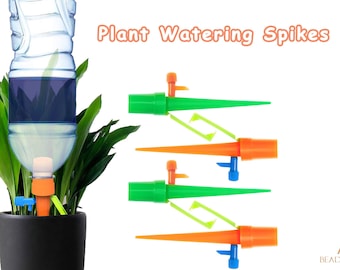 Picos de auto-rega para plantas com válvula de controle de liberação lenta Equipamento de irrigação automática Picos de auto-rega ajustáveis para plantas 15cm 6"