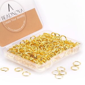 High Quality Gold Jump Rings Gold Plated Goldtone 18K Golden Color Open Jumprings Findings 3mm 4mm 5mm 6mm 7mm 8mm 10mm BEADNOVA