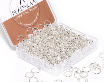 Öffnen Sie Biegering Silber überzogene Farbe silberfarbene Biegering 3 mm 4 mm 5 mm 6 mm 7 mm 8 mm 10 mm für Schlüsselanhänger Ohrringe Armband Schmuck machen