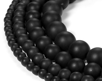 AAA Grade Matte Black Onyx Beads Matt Onyx Beads Black Agate Round Beads Stone Beads 4mm 6mm 8mm 10mm 12mm