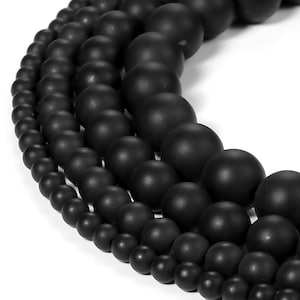 AAA Grade Matte Black Onyx Beads Matt Onyx Beads Black Agate Round Beads Stone Beads 4mm 6mm 8mm 10mm 12mm