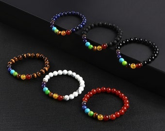 100 Perline Di Lava Nera Naturale Forate Al Centro/4 Mm 6 Mm 8 Mm - Foto 7