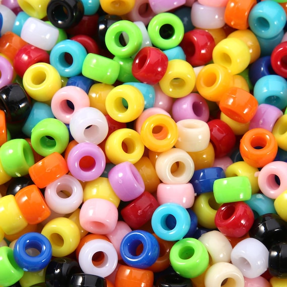 9mm Pony Beads Pastel 100pcs for Bracelets DIY Crow Beads Multi