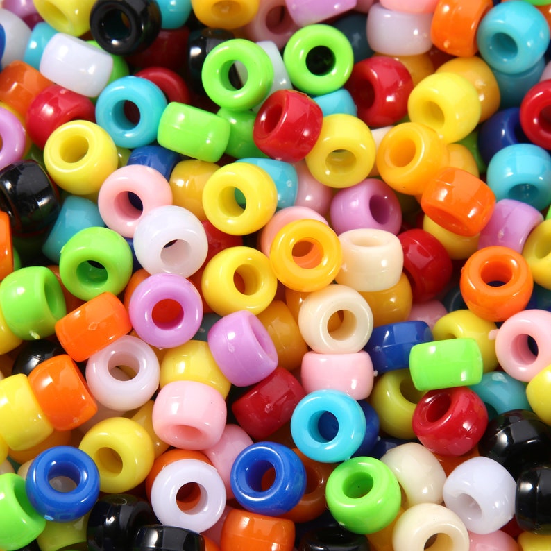 Pony Beads Pastel for Bracelets DIY Crow Beads Multi Color 9mm i Pony Beads Pastel for Bracelets DIY Crow Beads Multi Color 9mm i