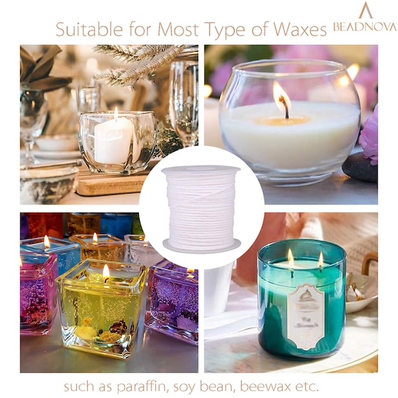 Stoppino Cotone 4mm Per Candele Fai Da Te - Bobina 10m Con Supporti Metallici - Foto 5