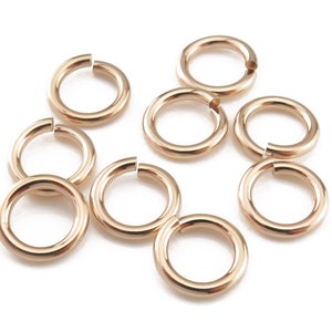 14k Gold Filled GF Real Gold Filled Open Jump Ring Round 22 20 Gauge 3mm 4mm 5mm 6mm Jewelry DIY Findings BEADNOVA 10 50 100 pcs