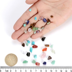 Undrilled Natural Gemstone Crystal Chips NO Hole Semi Tumbled Chips Beads Irregular Loose Nugget Beads Findings for DIY Jewelry Making Bulk zdjęcie 7