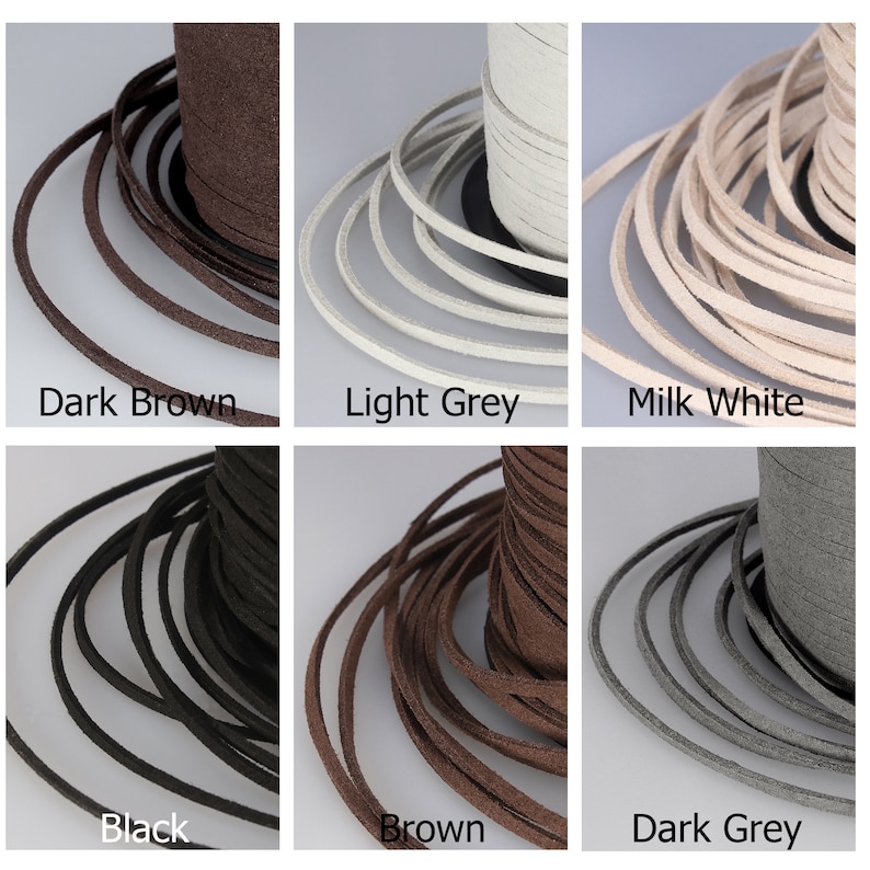 5mm Faux Leather Suede Cords Flat Velvet Leather Cord Fiber Etsy