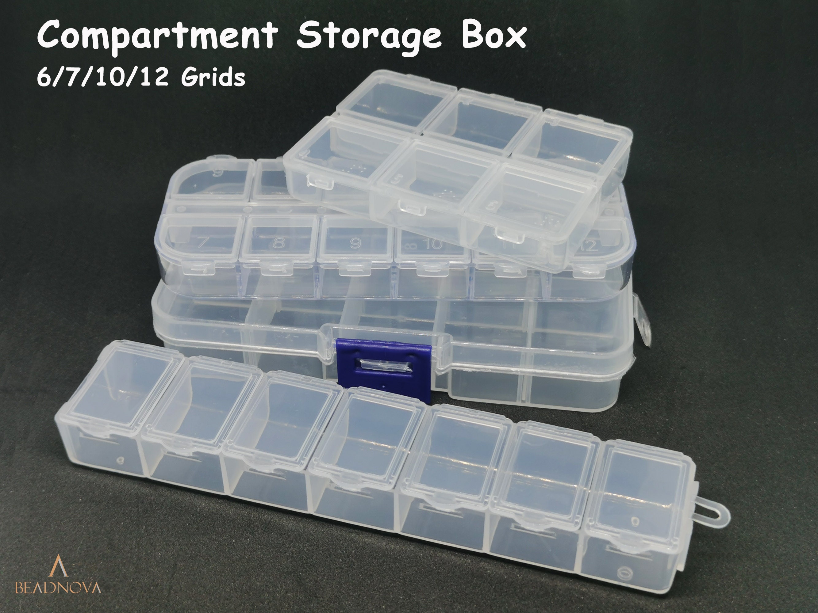 Clear Plastic Fishing Tackle Storage Box 14 Grid Jewelry Making Findings  Organizer Box Container Case Utility Box Craft Supply Storage Box 