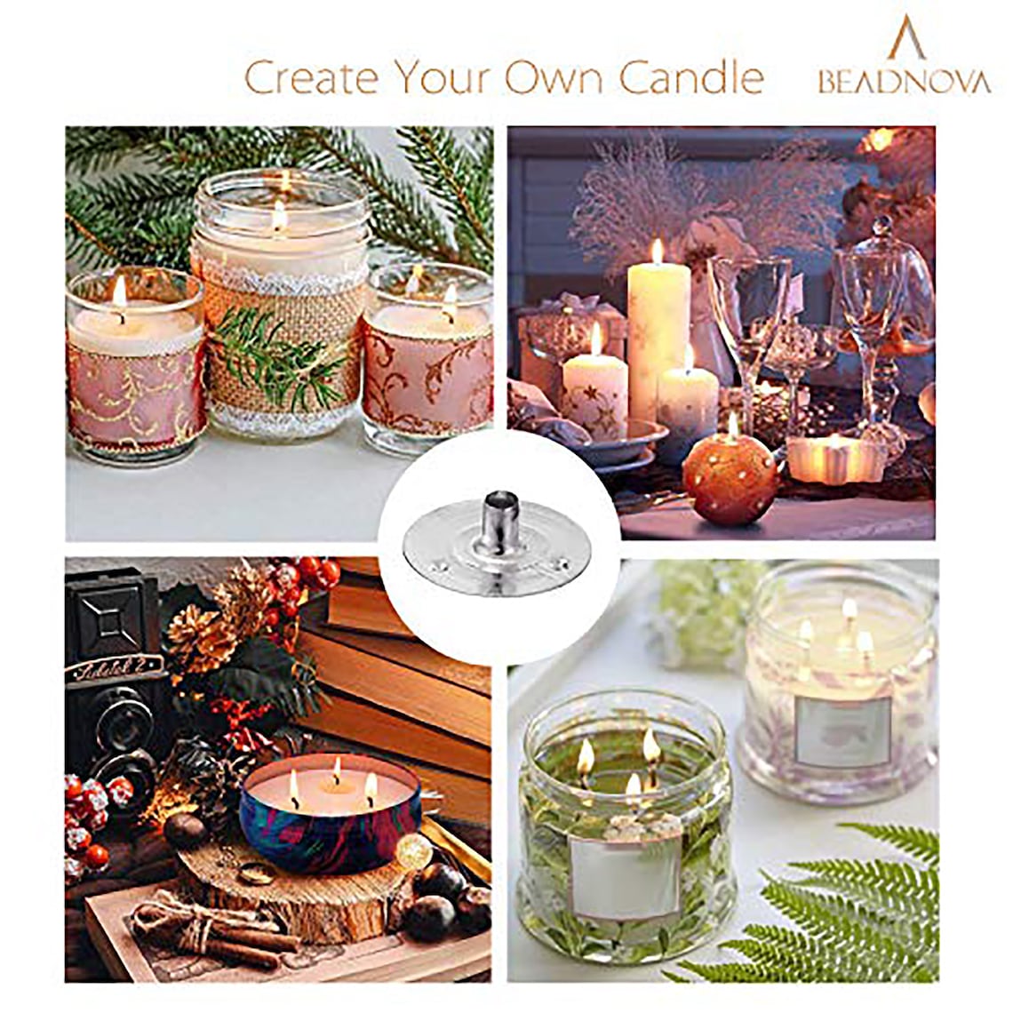 Candle Wick Holder Tabs Clips Metal Candle Wick Sustainer Tabs Etsy