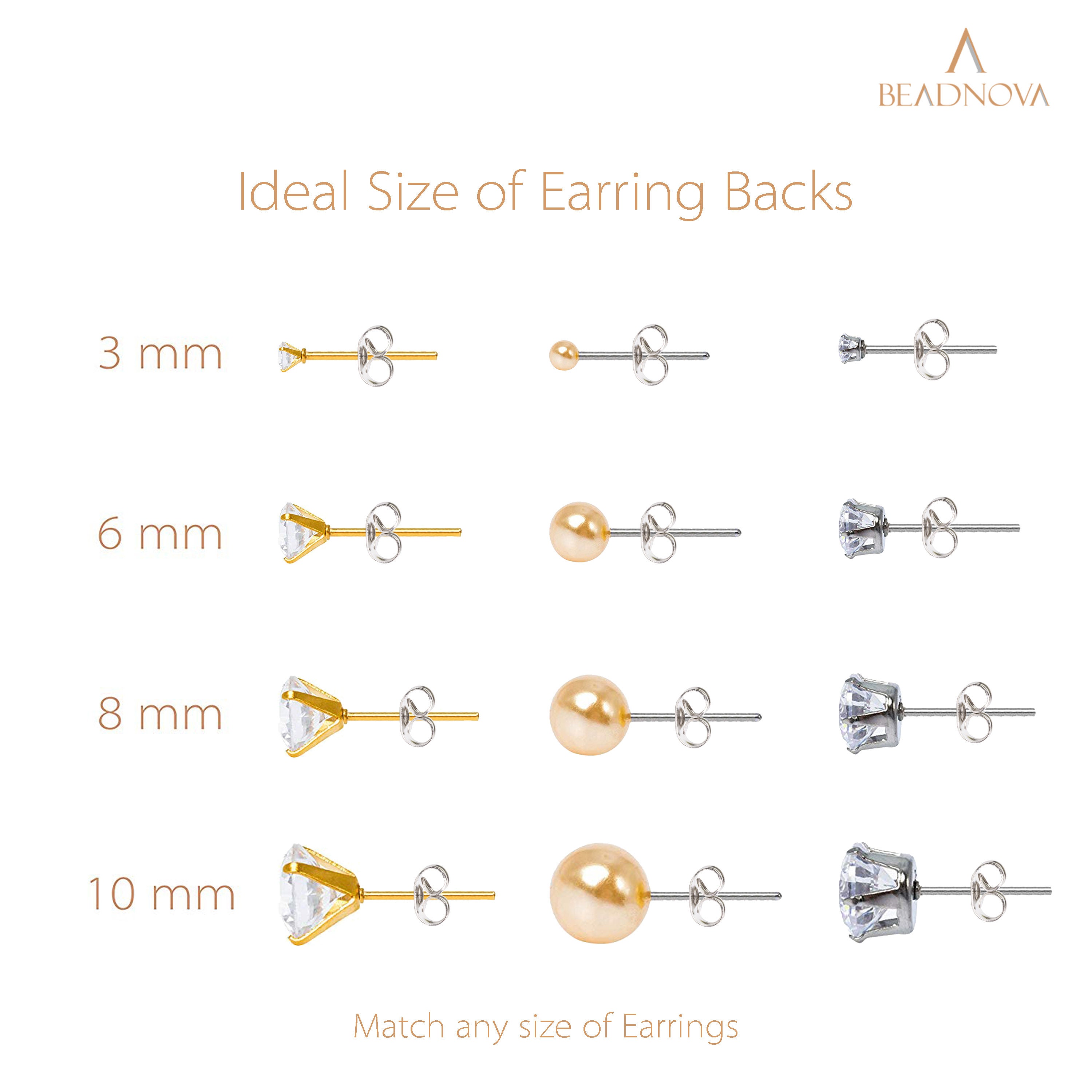 Buy BEADNOVA Earring Posts Stainless Steel Earring Studs for