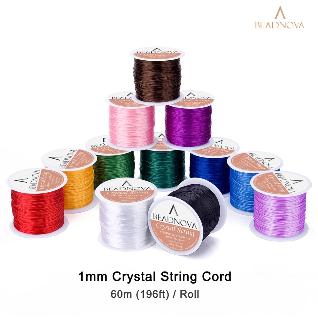 1mm Elastic Stretch Polyester Crystal String Cord 60m/roll Multi Color ...