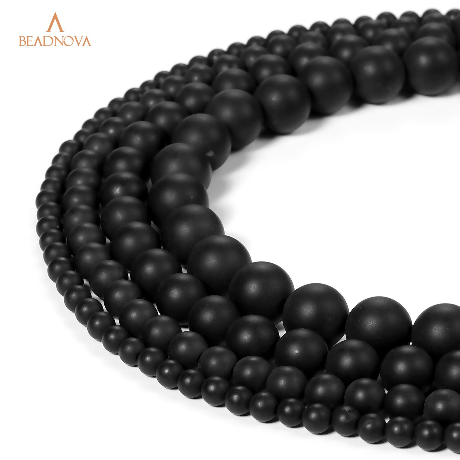 AAA Grade Matte Black Onyx Beads Matt Onyx Beads Black Agate Etsy