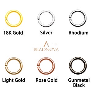 14k Gold Plated Open Jump Rings Light Gold Colored Open Jumprings Jewelry DIY Parts 16 18 20 22 Gauge 3mm 4mm 5mm 6mm 7mm 8mm 10mm Bulk Lot image 4