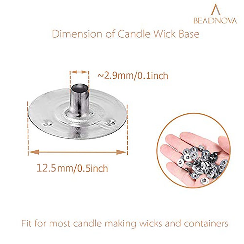 Candle Wick Holder Tabs Clips Metal Candle Wick Sustainer Tabs Etsy