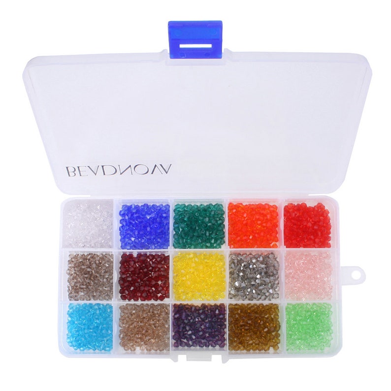 15 Popular Colors 4mm 6mm Bicone Faceted Bead Findings Crystal Etsy