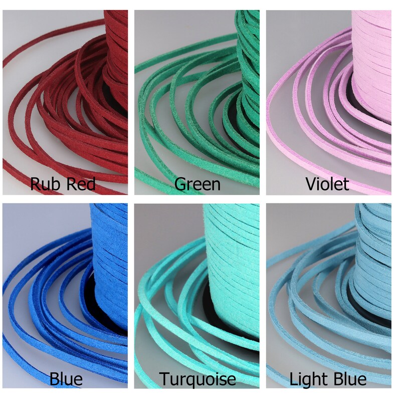 5mm Faux Leather Suede Cords Flat Velvet Leather Cord Fiber Etsy
