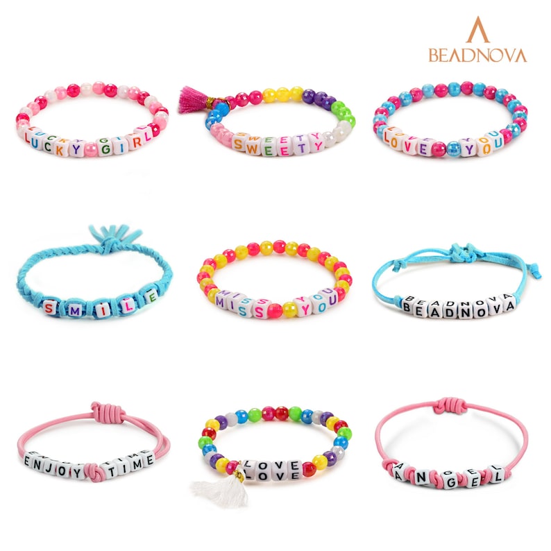 Letter Beads White Cube Black Letter Acrylic Alphabet Beads Etsy