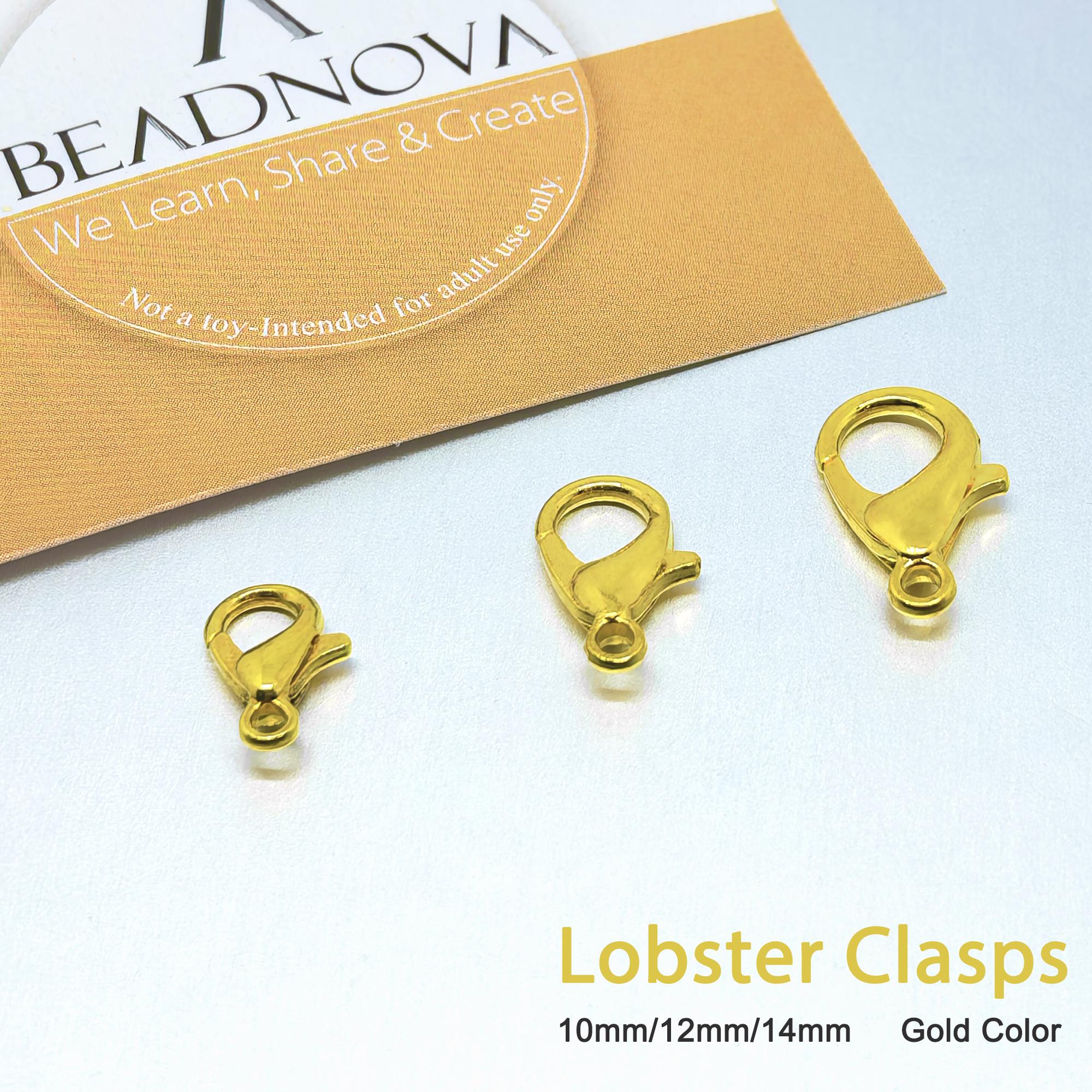 Lobster Clasps 18K Gold Color Alloy Lobster Claw Clasps 10mm 12mm