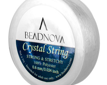 0.6 0.8 1.0 mm Elastic Stretch Polyester Power Crystal String Clear Round Thread Stretch String Beading Cord for Jewelry Making BEADNOVA