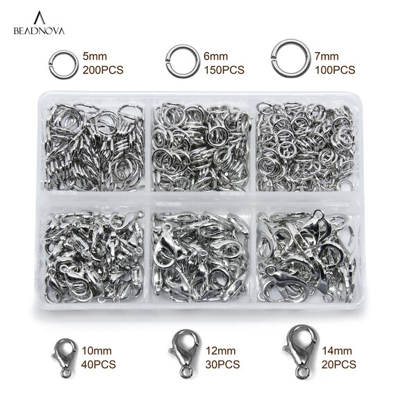  BEADNOVA 4mm Silver Jump Rings for Jewelry Making Open