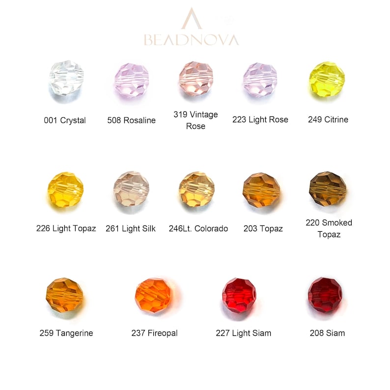 3/4/6/8/10mm Faceted Beads Classic Round Crystal Glass Beads Fashion Jewelry Beads Findings Charm Beads #5000 image 3