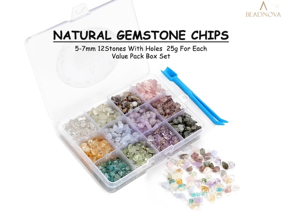 300 Perline Di Pietra Irregolari Verde - Per Braccialetti Fai Da Te, Foro 1mm, 5-13mm - Foto 12