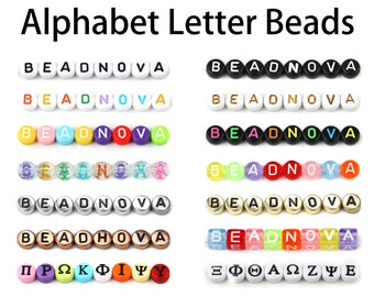 Alphabet ABC Perlen Weißgold Farbe Ins Buchstaben Acryl Flache Runde Name Perlen Anfangswörter Pony Spacer Perlen Verschiedene gemischte Masse A-Z