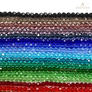 3/4/6/8/10mm Faceted Beads Classic Round Crystal Glass Beads Fashion Jewelry Beads Findings Charm Beads #5000 image 6
