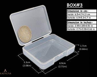 MANCHAP 30 Pack Mini Bead Storage Box, 7.5 X 5 X 2cm Clear Plastic Beads Containers Storage Case For Jewellery, Beads