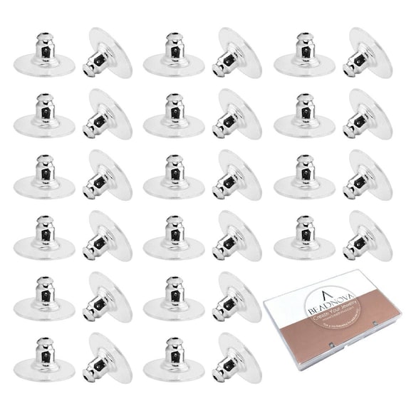 Earring backs with shop plastic disc