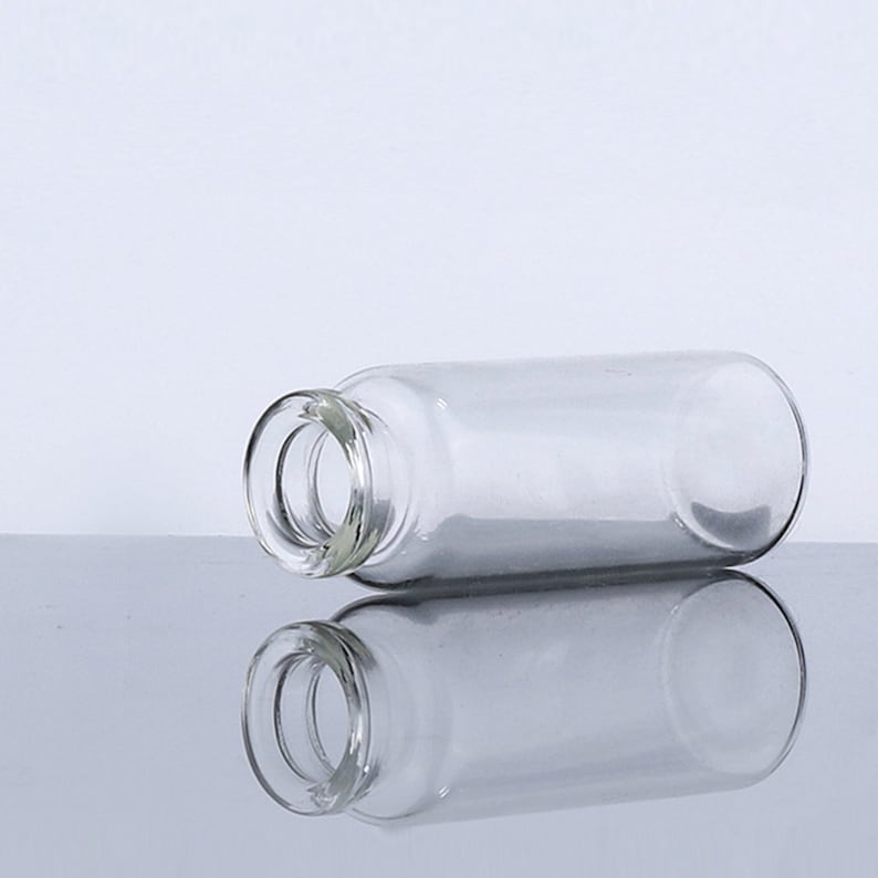 Empty Small Glass Bottle Mini Transparent Jars With Corks Stopper Lids Reusable Container For DIY Decor Bottle Art 5/10/15ml 30/50/62mm Tall image 4
