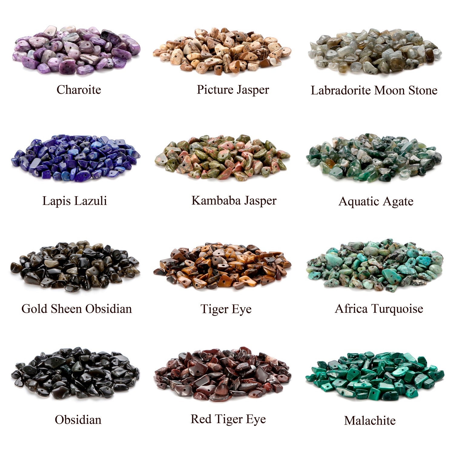 Natural Gemstone Chips Beads Irregular Shaped Freeform Loose | Etsy